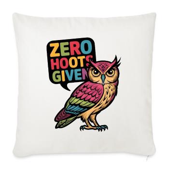 Zero Hoots Given - Sofa pillowcase 17,3'' x 17,3'' (45 x 45 cm) - natural white - Front