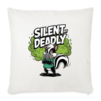 Silent But Deadly - Sofa pillowcase 17,3'' x 17,3'' (45 x 45 cm) - natural white - Front