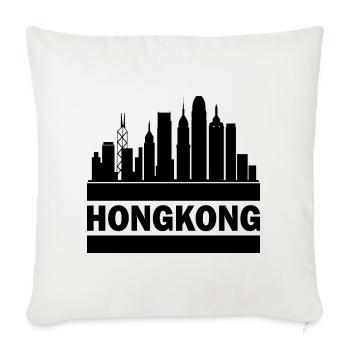 Hong Kong Skyline Souvenir Asia Buddha Gift Om - Sofa pillowcase 17,3'' x 17,3'' (45 x 45 cm) - natural white - Front