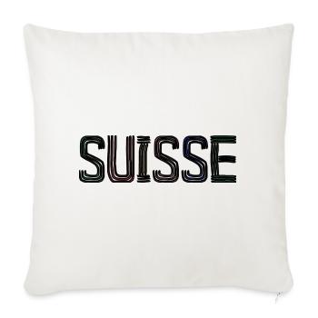 SUISSE. PAYS - Housse de coussin décorative 45 x 45 cm - blanc nature - Devant