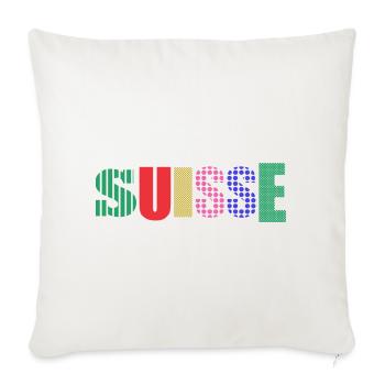 SUISSE - Housse de coussin décorative 45 x 45 cm - blanc nature - Devant