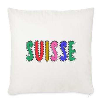 SUISSE. PAYS. GENEVE - Housse de coussin décorative 45 x 45 cm - blanc nature - Devant