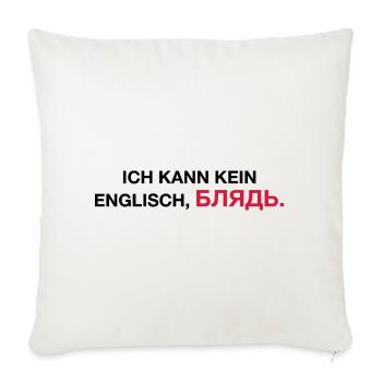 Je ne peux pas parler anglais bljat disant - idée cadeau - Housse de coussin décorative 45 x 45 cm - blanc nature - Devant