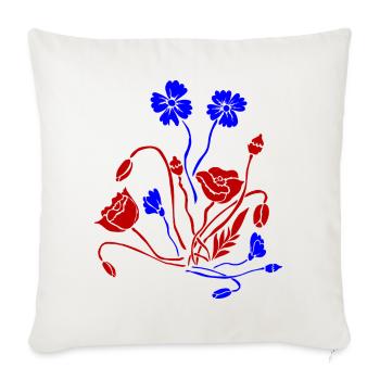 Flower Picture Flowers - Sofa pillowcase 17,3'' x 17,3'' (45 x 45 cm) - natural white - Front