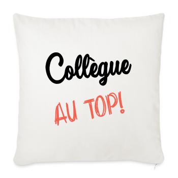 COLLEAGUE. START. EMPLOYMENT. HUMOR. MANAGER. CHIEF - Sofa pillowcase 17,3'' x 17,3'' (45 x 45 cm) - natural white - Front