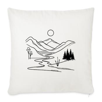 Évasion à Mystic Mountain - Housse de coussin décorative 45 x 45 cm - blanc nature - Devant