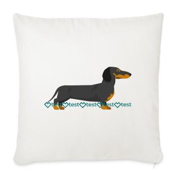 Dachshund Picture - Sofa pillowcase 17,3'' x 17,3'' (45 x 45 cm) - natural white - Front