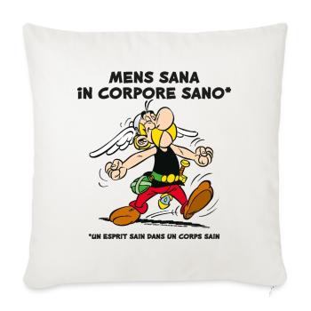 Asterix – Ein gesunder Geist in einem gesunden Körper - Sofakissenbezug 45 x 45 cm - Naturweiß  - Vorne