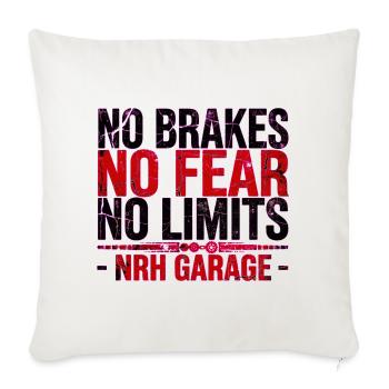 NRH Garage ohne Bremsen - Sofakissenbezug 45 x 45 cm - Naturweiß  - Vorne