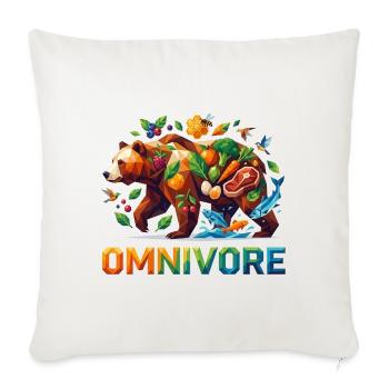Omnivore_1 - Sofakissenbezug 45 x 45 cm - Naturweiß  - Vorne