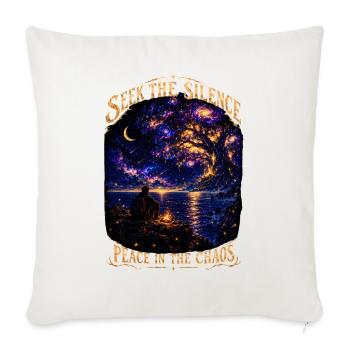 Such The Silence Cosmic Tree Campfire - Sofakissenbezug 45 x 45 cm - Naturweiß  - Vorne