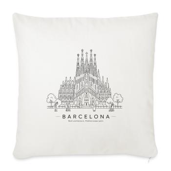 Barcelona Sagrada Familia - Sofakissenbezug 45 x 45 cm - Naturweiß  - Vorne