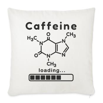 Koffein-Ladende Chemische Formel - Sofakissenbezug 45 x 45 cm - Naturweiß  - Vorne