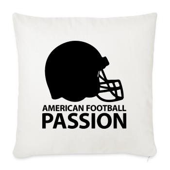 Leidenschaft für American Football - Sofakissenbezug 45 x 45 cm - Naturweiß  - Vorne