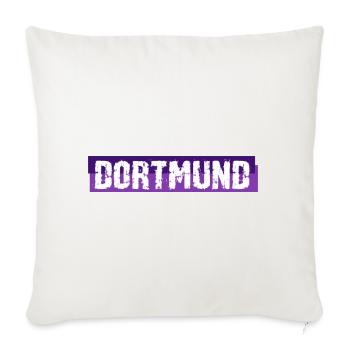 Dortmund - Grunge - Schriftzug - Deutschland - Sofakissenbezug 45 x 45 cm - Naturweiß  - Vorne