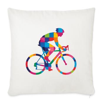 Lustiges Fahrrad Rennrad Gravel Radsport Geschenk - Sofakissenbezug 45 x 45 cm - Naturweiß  - Vorne
