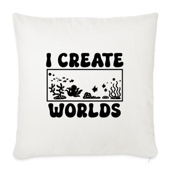 Aquascaping Spruch - Sofakissenbezug 45 x 45 cm - Naturweiß  - Vorne