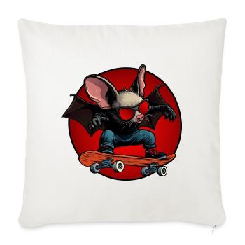 Fledermaus Freestyle - Sofakissenbezug 45 x 45 cm - Naturweiß  - Vorne