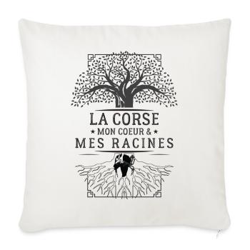 Corsica My Heart My Roots T-Shirt Geschenk H... - Sofakissenbezug 45 x 45 cm - Naturweiß  - Vorne