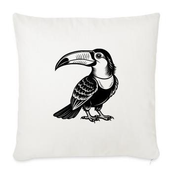 Tukan - Sofakissenbezug 45 x 45 cm - Naturweiß  - Vorne
