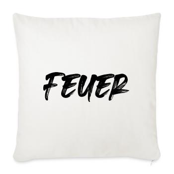 Feuer - Sofakissenbezug 45 x 45 cm - Naturweiß  - Vorne