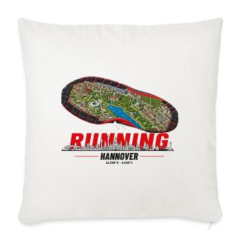 Running Hannover Laufschuh Stadtkarte - hell - Sofakissenbezug 45 x 45 cm - Naturweiß  - Vorne
