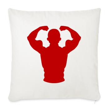 Crimson Flex Silhouette - Sofakissenbezug 45 x 45 cm - Naturweiß  - Vorne