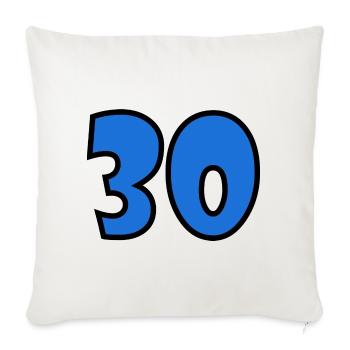 30. 30 JAHRE. 30-JÄHRIGES JUBILÄUM. 30-JÄHRIGES JUBILÄUM. - Sofakissenbezug 45 x 45 cm - Naturweiß  - Vorne