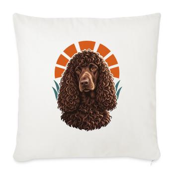 Irish Water Spaniel - Sofakissenbezug 45 x 45 cm - Naturweiß  - Vorne