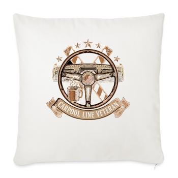 Carpool Veteranen Emblem - Sofakissenbezug 45 x 45 cm - Naturweiß  - Vorne