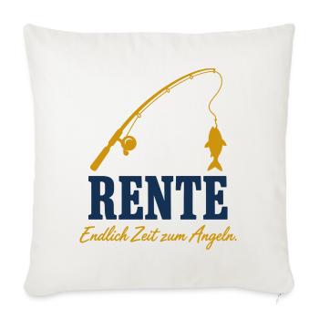 Rente Angeln – Lustiges Rentengeschenk - Sofakissenbezug 45 x 45 cm - Naturweiß  - Vorne