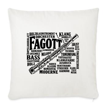 Fagott Orchester Klang Und Moderne Musik - Sofakissenbezug 45 x 45 cm - Naturweiß  - Vorne