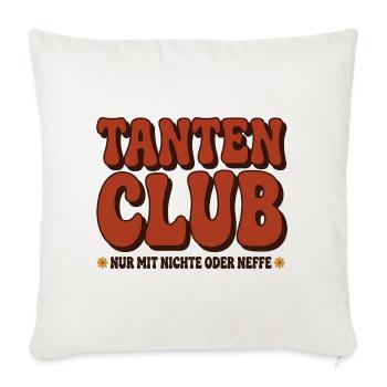 Tantenclub – Nur mit Nichte oder Neffe - Sofakissenbezug 45 x 45 cm - Naturweiß  - Vorne