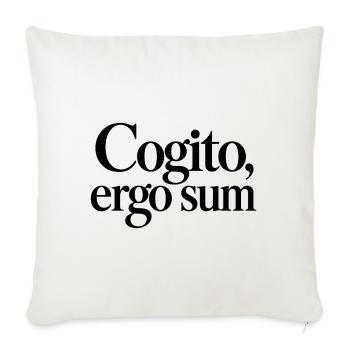 Cogito, ergo sum - Sofakissenbezug 45 x 45 cm - Naturweiß  - Vorne