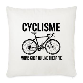 Radfahren, Radfahren, Radfahren, Fahrrad - Sofakissenbezug 45 x 45 cm - Naturweiß  - Vorne