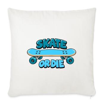 Skate or die retro Design - Sofakissenbezug 45 x 45 cm - Naturweiß  - Vorne