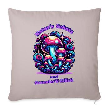 Miracle du champignon magique - Housse de coussin décorative 45 x 45 cm - taupe clair - Devant