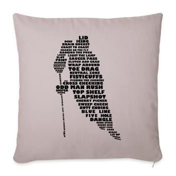 Hockey Player Word Art - Sofa pillowcase 17,3'' x 17,3'' (45 x 45 cm) - light taupe - Front