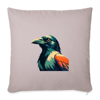 Crow Cartoon Character Colorful Pet Animal - Sofa pillowcase 17,3'' x 17,3'' (45 x 45 cm) - light taupe - Front