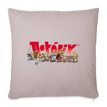 Asterix & Obelix Rennstart - Sofakissenbezug 45 x 45 cm - helles Taupe - Vorne