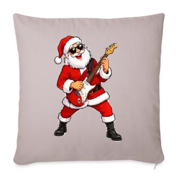 Weihnachts-Rocker Santa - Sofakissenbezug 45 x 45 cm - helles Taupe - Vorne
