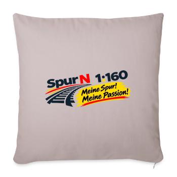 Spur N 1:160 / Meine Spur! - Meine Passion! - Sofakissenbezug 45 x 45 cm - helles Taupe - Vorne