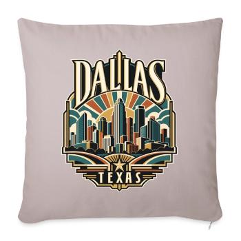 Dallas Skyline Retro Texas - Sofakissenbezug 45 x 45 cm - helles Taupe - Vorne