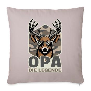 Opa die Legende Hirsch - Sofakissenbezug 45 x 45 cm - helles Taupe - Vorne