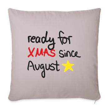 Ready for Xmas – Weihnachtsstimmung ab August - Sofakissenbezug 45 x 45 cm - helles Taupe - Vorne