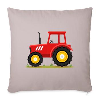 Süßer roter Traktor Bauernhofleben Landwirtschaft Kinder-Tee - Sofakissenbezug 45 x 45 cm - helles Taupe - Vorne