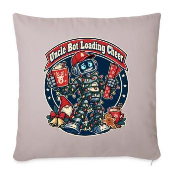 Christmas Roboter-Onkel lädt Feststimmung - Sofakissenbezug 45 x 45 cm - helles Taupe - Vorne