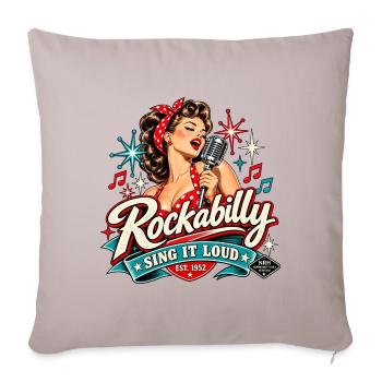Rockabilly-Sänger – Sing It Loud 1952 - Sofakissenbezug 45 x 45 cm - helles Taupe - Vorne