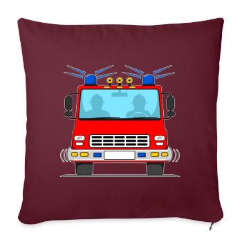 Fire engine without lettering - Sofa pillowcase 17,3'' x 17,3'' (45 x 45 cm) - burgundy - Front