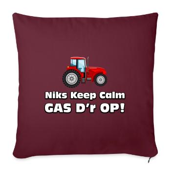 Bauer - Nichts Ruhiges, Gas drauf! Bauern Traktor - Sofakissenbezug 45 x 45 cm - Burgunderrot - Vorne